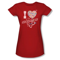 Smarties - Juniors I Heart Smarties Sheer T-Shirt