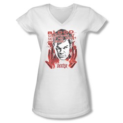 Dexter - Juniors Blood V-Neck T-Shirt