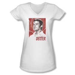Dexter - Juniors Poster V-Neck T-Shirt