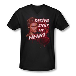 Dexter - Mens Bloody Heart V-Neck T-Shirt
