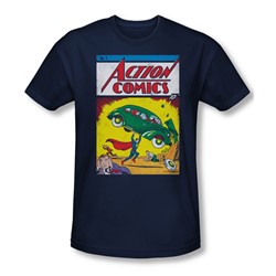 Superman - Mens Action No. 1 Slim Fit T-Shirt