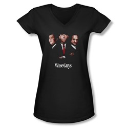 Three Stooges - Juniors Wiseguys V-Neck T-Shirt