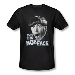 Three Stooges - Mens Moe Face Slim Fit T-Shirt