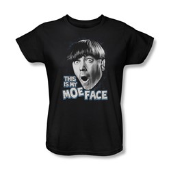 Three Stooges - Womens Moe Face T-Shirt