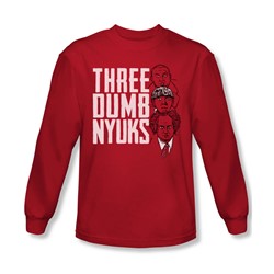 Three Stooges - Mens Three Dumb Nyuks Longsleeve T-Shirt