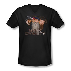 Three Stooges - Mens Nyuk Dynasty 2 V-Neck T-Shirt