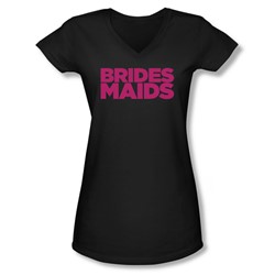 Bridesmaids - Juniors Logo V-Neck T-Shirt