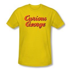 Curious George - Mens Logo Slim Fit T-Shirt