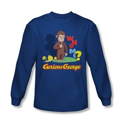 Curious George - Mens Who Me Longsleeve T-Shirt