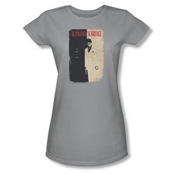 Scarface - Juniors Vintage Poster Sheer T-Shirt