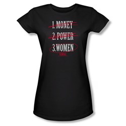 Scarface - Juniors Money Power Women Sheer T-Shirt