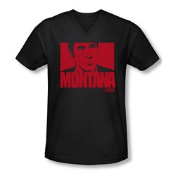 Scarface - Mens Montana Face V-Neck T-Shirt