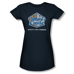 White Castle - Juniors Distressed Logo Sheer T-Shirt
