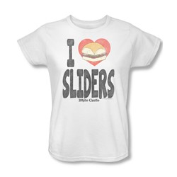 White Castle - Womens I Heart Sliders T-Shirt