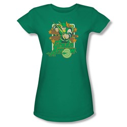 Dc - Juniors Green Arrow Stars Sheer T-Shirt