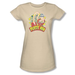 Dc - Juniors Plastic Man Stars Sheer T-Shirt