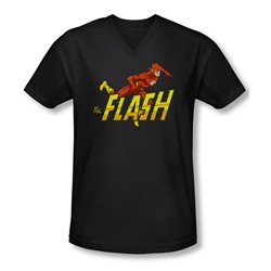 Dc - Mens 8 Bit Flash V-Neck T-Shirt