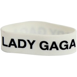 Lady Gaga - Cross Rubber Bracelet In White
