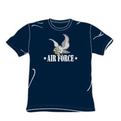 Air Force - Eagle Mascot - Adult Navy S/S T-Shirt For Men