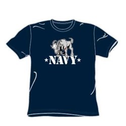 Navy - Goat Mascot - Adult Navy S/S T-Shirt For Men