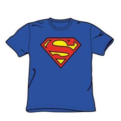 Superman - Classic Logo - Adult Royal S/S T-Shirt For Men