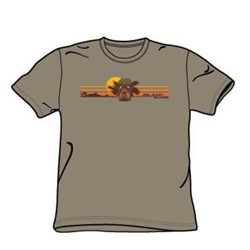 Angry Tiki - Adult Safari Green S/S T-Shirt For Men