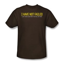 I Have Not Failed - Mens T-Shirt In Coffee