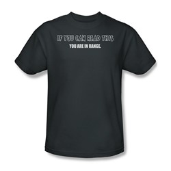 You Are In Range - Mens T-Shirt In Charcoal