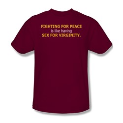 Fighting For Peace - Mens T-Shirt In Cardinal