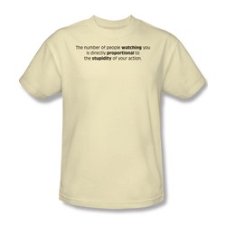 Stupidity Of Your Actons - Mens T-Shirt In Cream