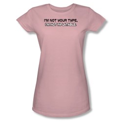 Not Inflatable - Juniors Sheer T-Shirt In Pink