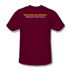 Never Take Life Seriously - Mens T-Shirt In Cardinal