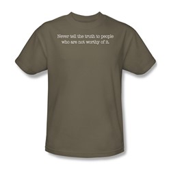 Never Tell The Truth - Mens T-Shirt In Heather