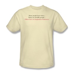 No Imagination - Mens T-Shirt In Cream