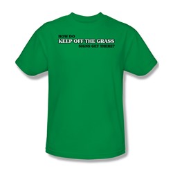 Keep Off The Grass - Mens T-Shirt In Kelly Green