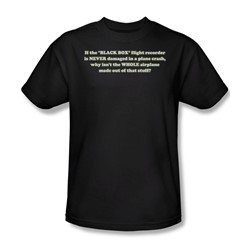 Funny Tees - Mens Black Box Recorder T-Shirt