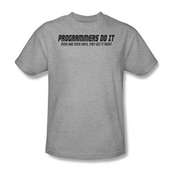 Funny Tees - Mens Programmers Do It T-Shirt