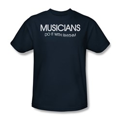 Musicians To It Rhythm - Mens T-Shirt In Navy
