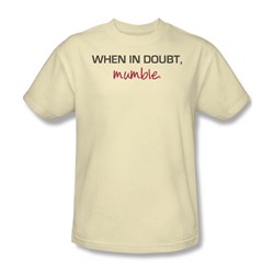 Mumble - Mens T-Shirt In Cream