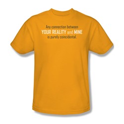 Connection Between Reality - Mens T-Shirt In Gold