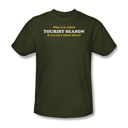 Tourist Season - Mens T-Shirt In Military Green