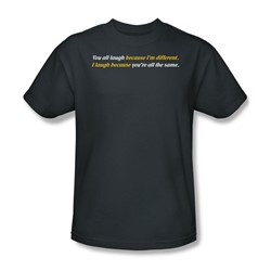 Because I'M Different - Mens T-Shirt In Charcoal