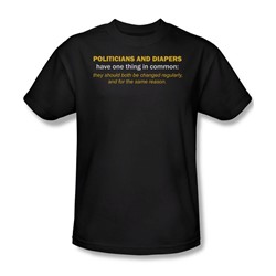 Politicians Like Diapers - Mens T-Shirt In Black