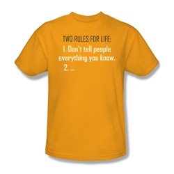 Two Rules - Mens T-Shirt In Gold