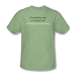 Funny Tees - Mens Overlooked Something T-Shirt