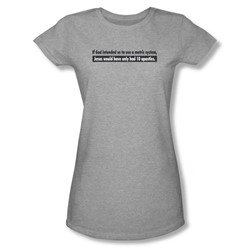 Metric System - Juniors Sheer T-Shirt In Heather