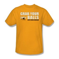 Grab Your Balls - Mens T-Shirt In Gold