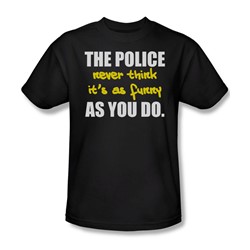 The Police Never Think - Mens T-Shirt In Black