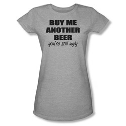 Another Beer - Juniors Sheer T-Shirt In Heather