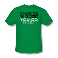 Change Is Good - Mens T-Shirt In Kelly Green